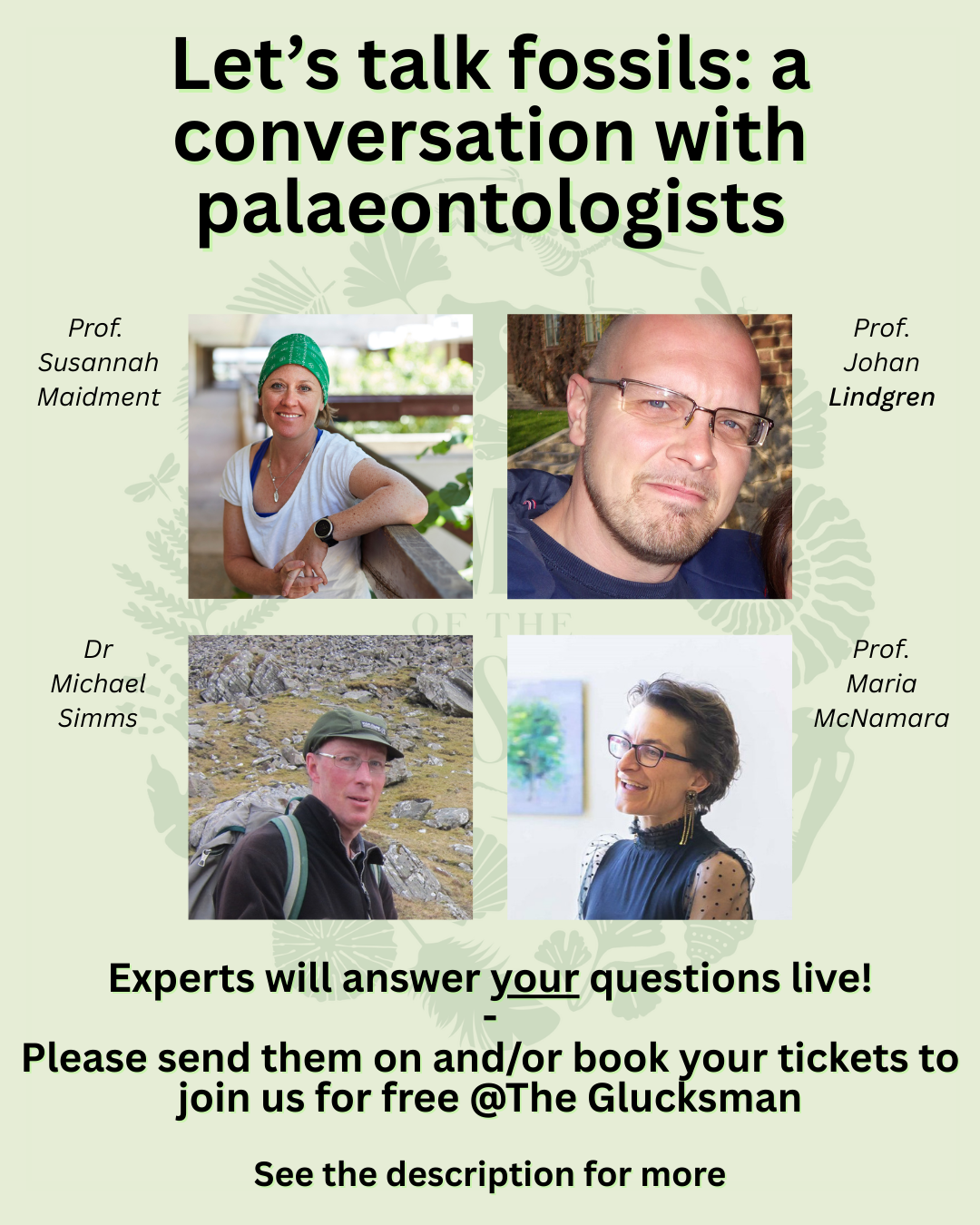 Let\'s talk fossils: a conversation with palaeontologists.&nbsp;