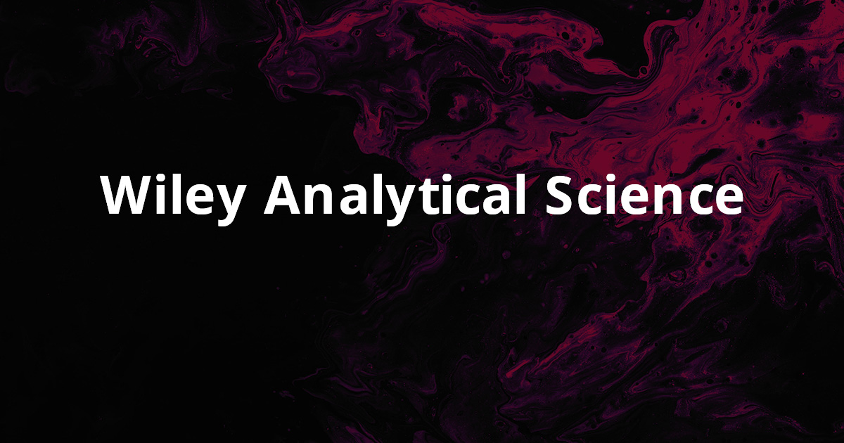 Maria's new Wiley Analytical Science profile!