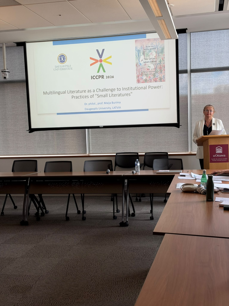 A scholar presenting a paper at the ICCPR 2026 in Ottawa