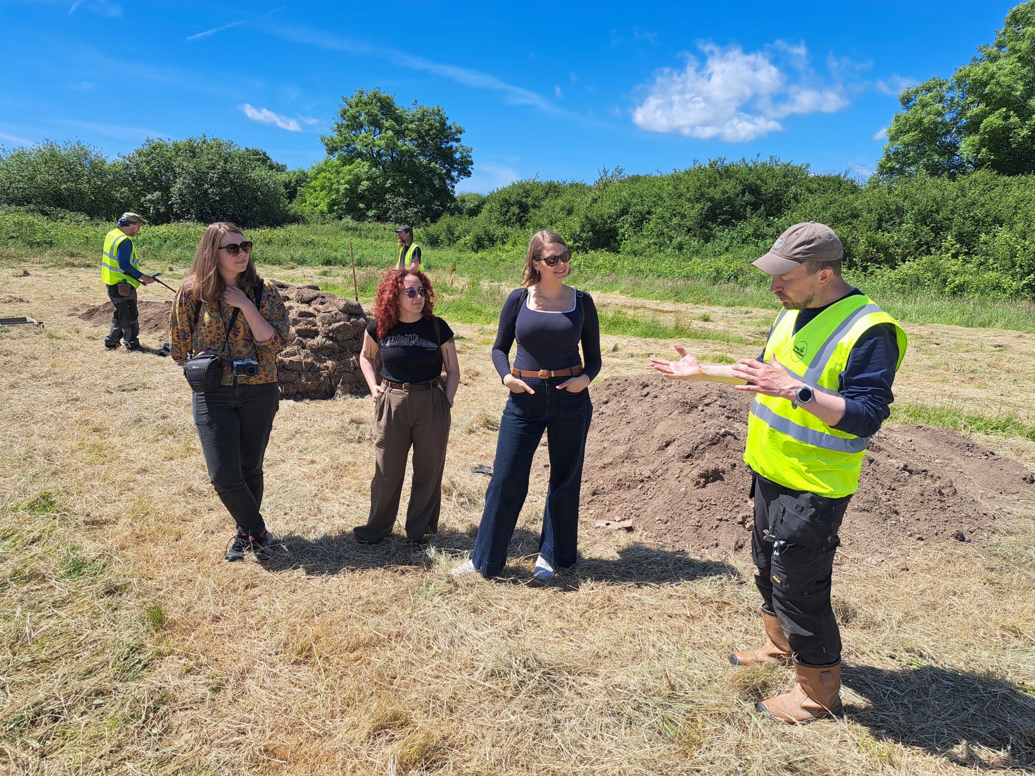 3 members of the NorseMap team pictured together with Neal Jackman archaeologist at Woodstown Excavation Site 3 members of the NorseMap team pictured together with Neal Jackman archaeologist at Woodstown Excavation Site