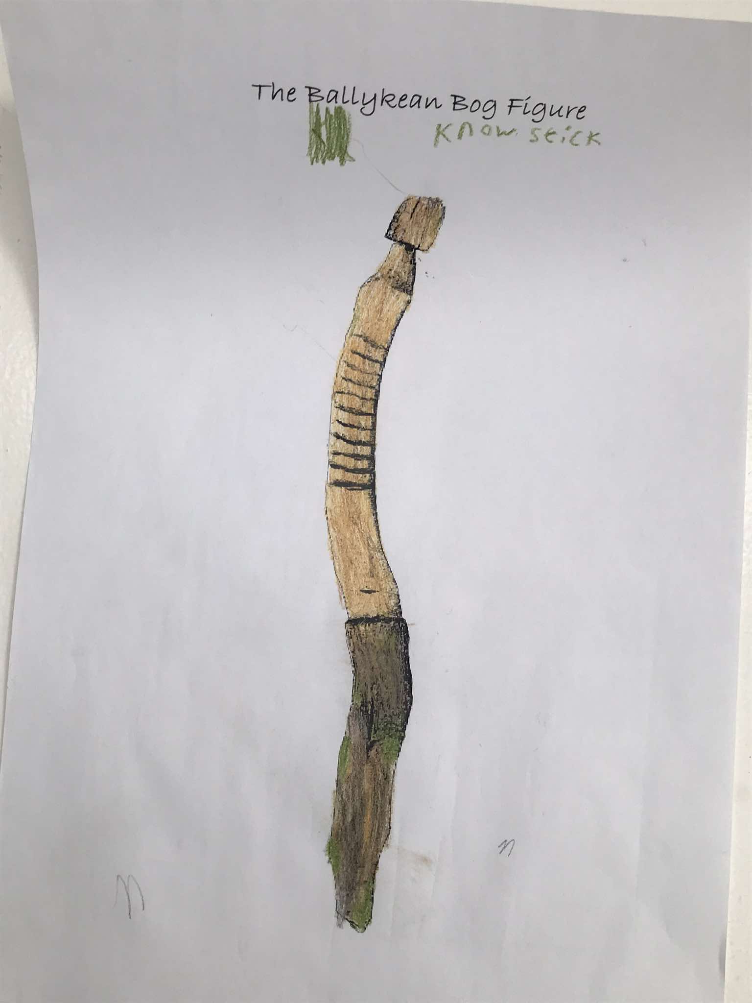 Student's interpretation of the Ballykean bog figure