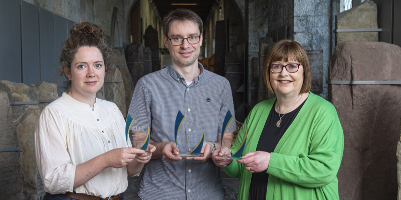 Photo (L-R): UCC Research award recipients Professor Hannah Daly, Dr Piotr Kowalski and Professor Anita Maguire. Photo by Ger McCarthy