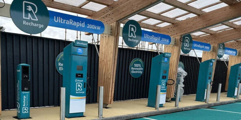 Public chargers in Newbridge, Co Kildare. Photo: Eamonn Farrell/RollingNews.ie