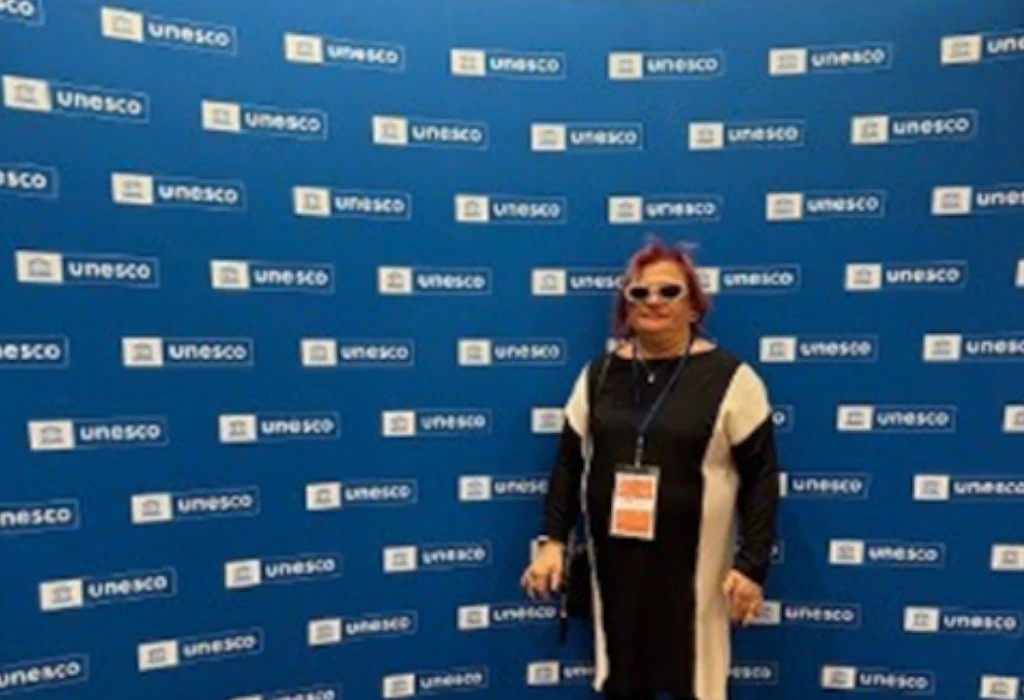 Photo: Gianna at the UNESCO International Conference of NGOs
