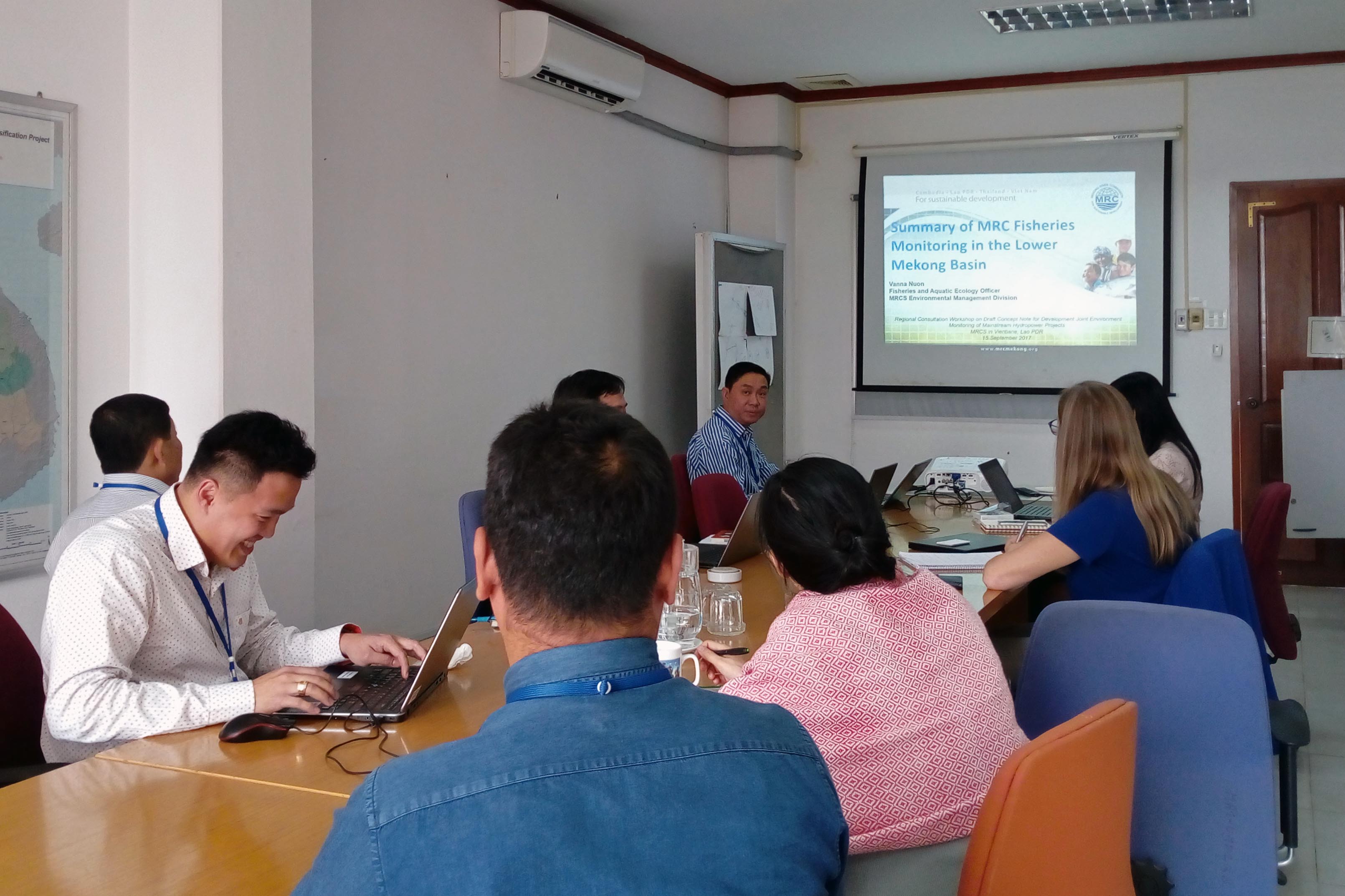 Dr. Deborah Chapman and Dr. Lucía Hermida were invited to Vientiane (Laos) by the Mekong River Commission (MRC). 