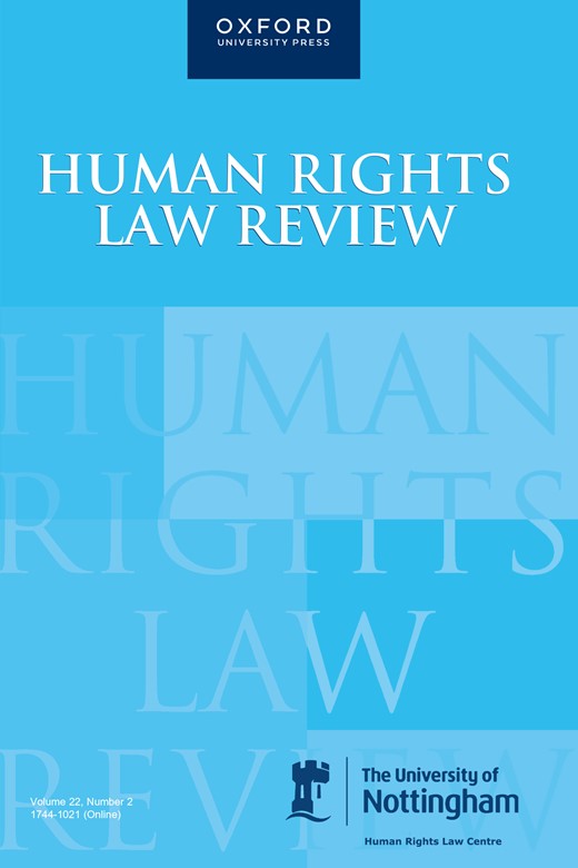 Cover of Human Rights Law Review journal.
