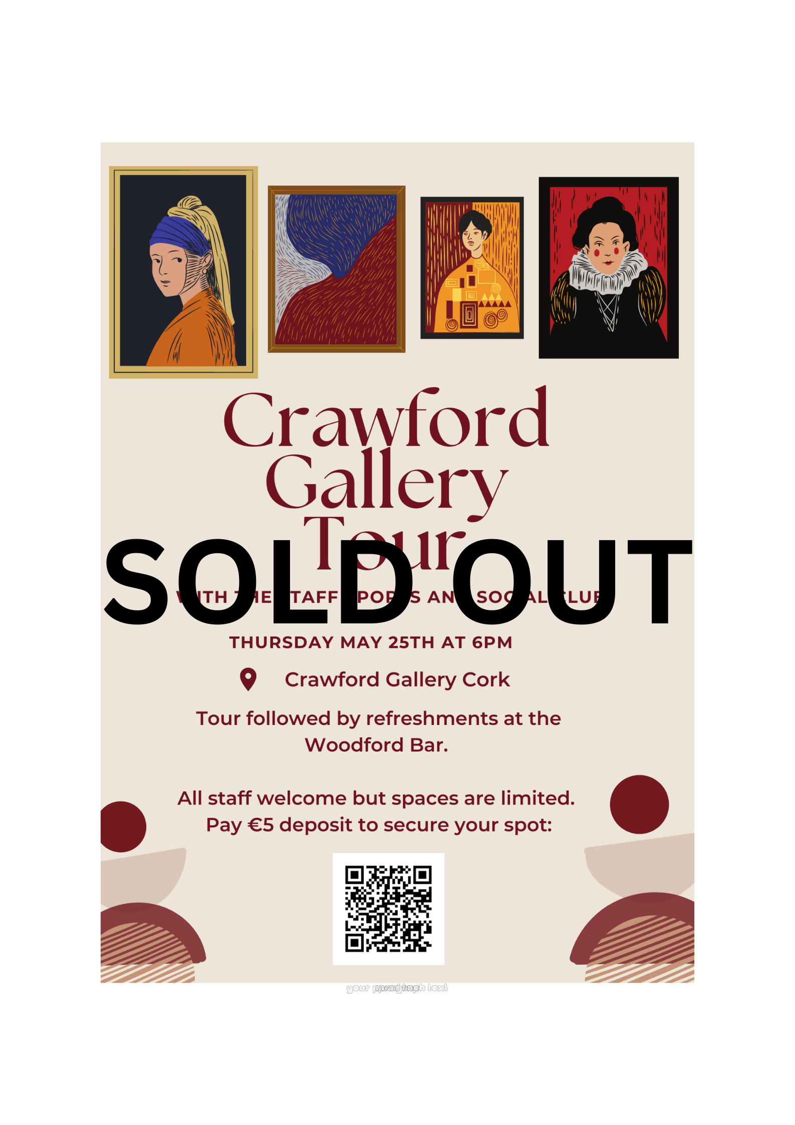 Crawford Gallery, event sold out.