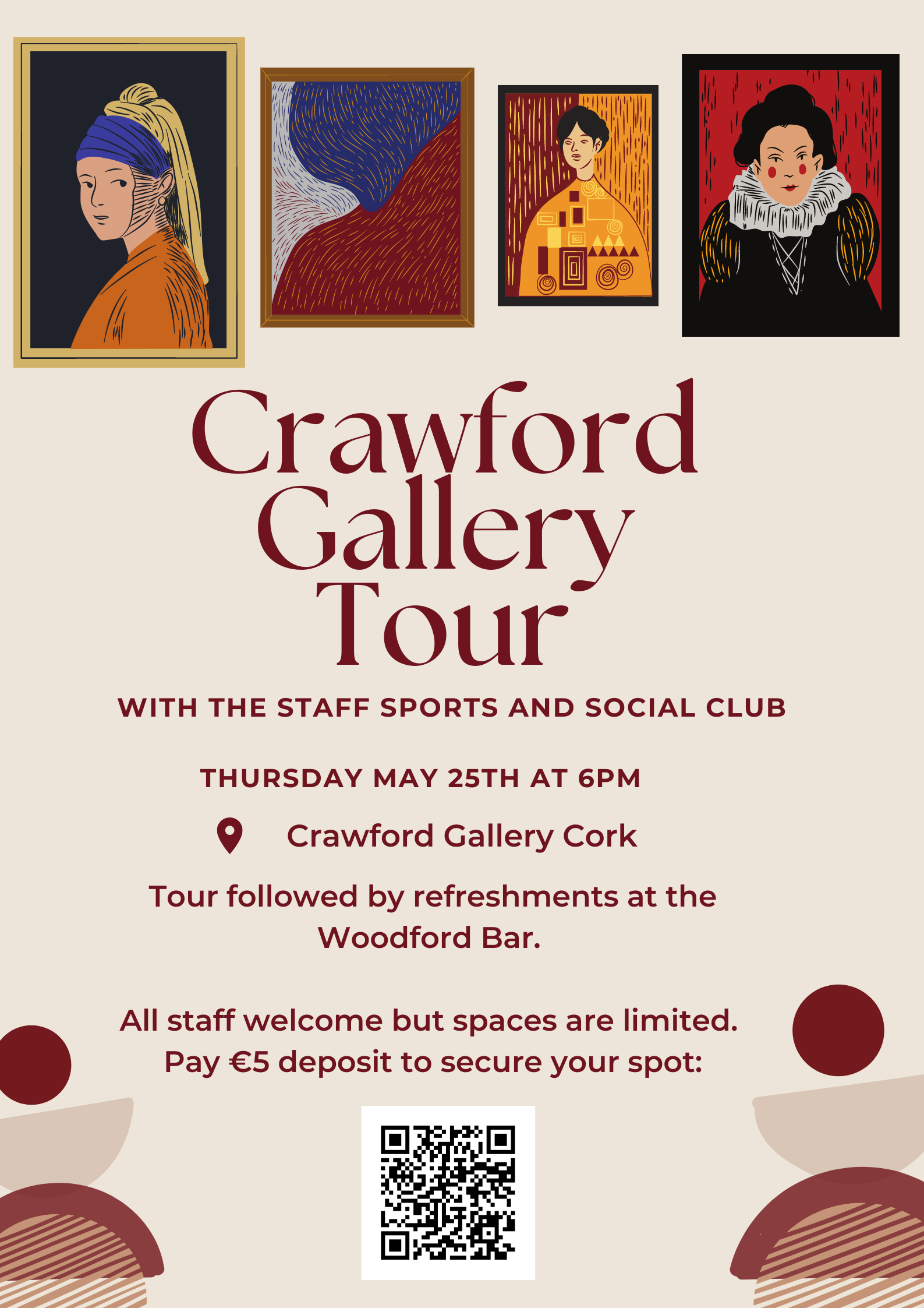 Advertisement for Crawford Gallery Tour