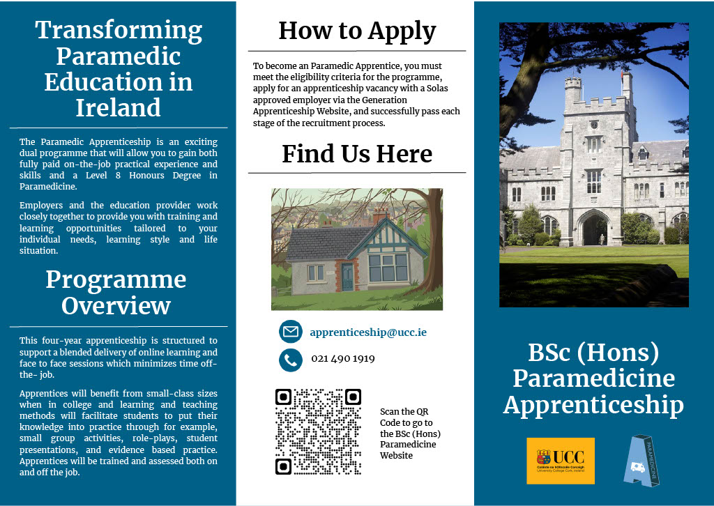 blue and white flyer on paramedicine