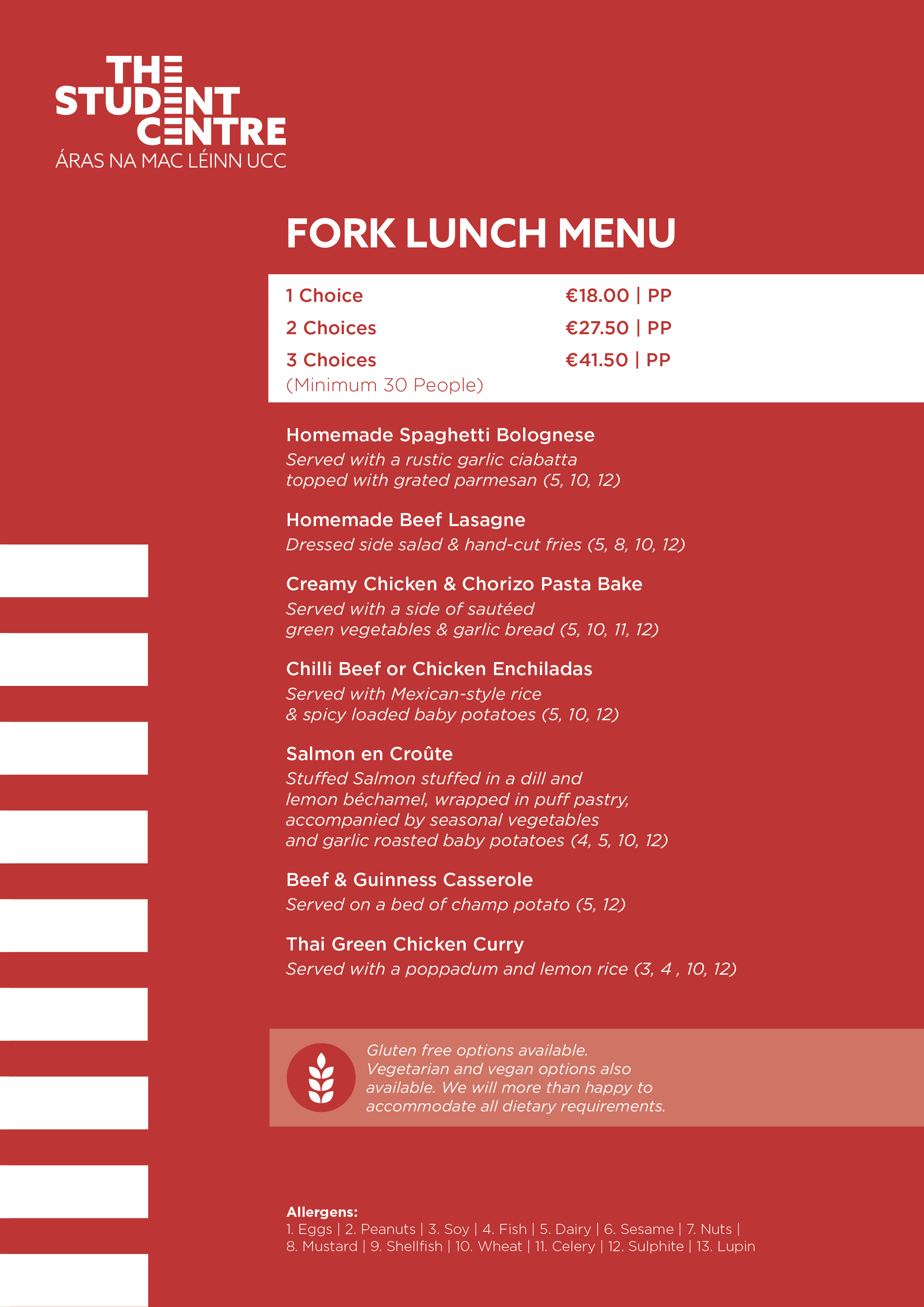 Fork Lunch Menu