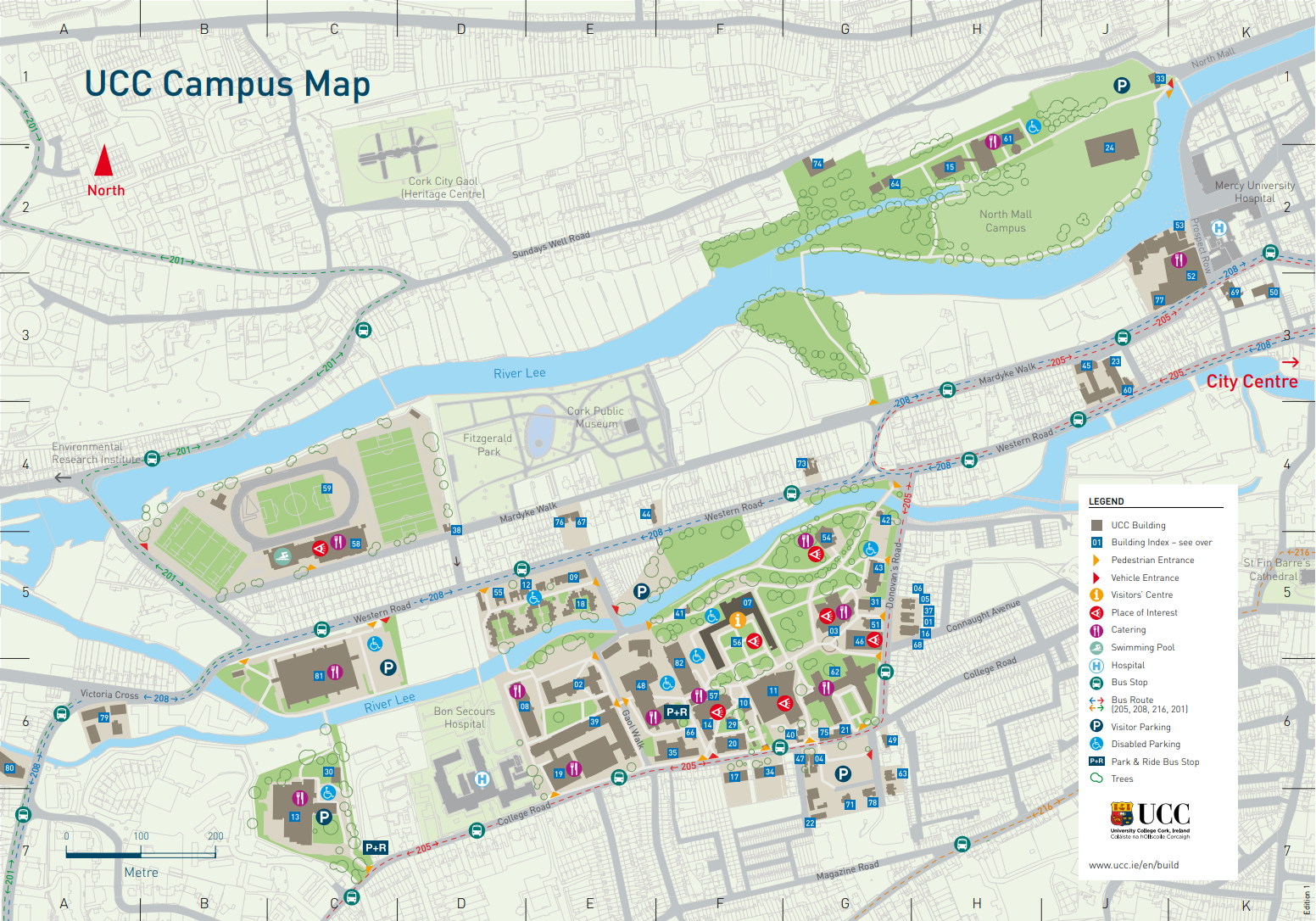 Map of the UCC Campus