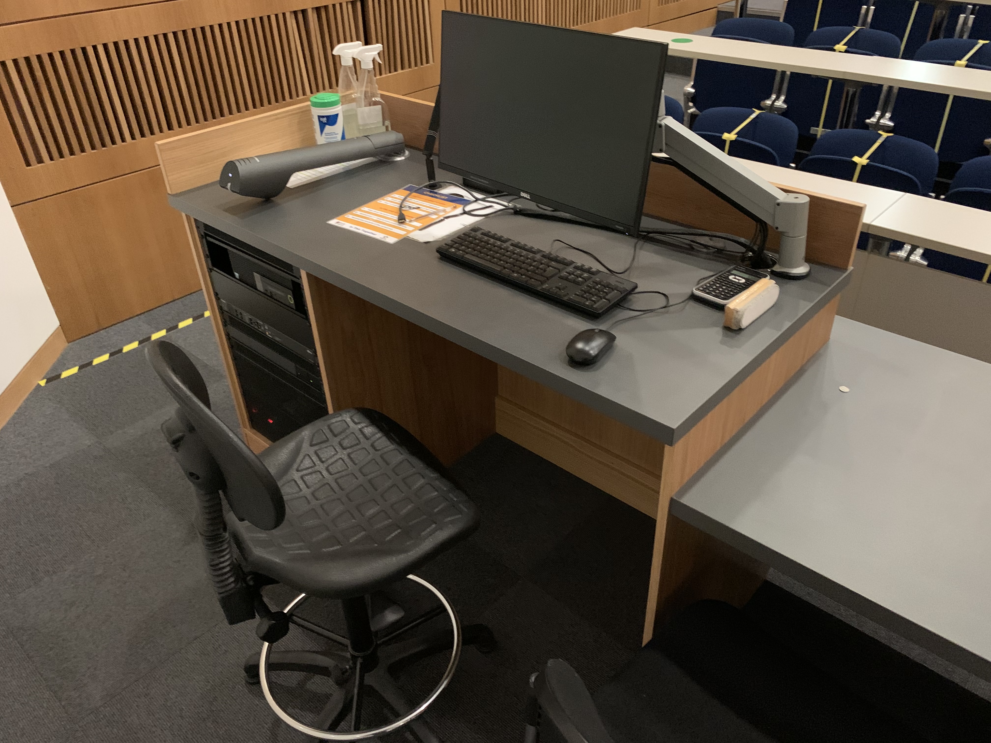 Photo of the desk in Cavanagh Pharmacy Building LG52