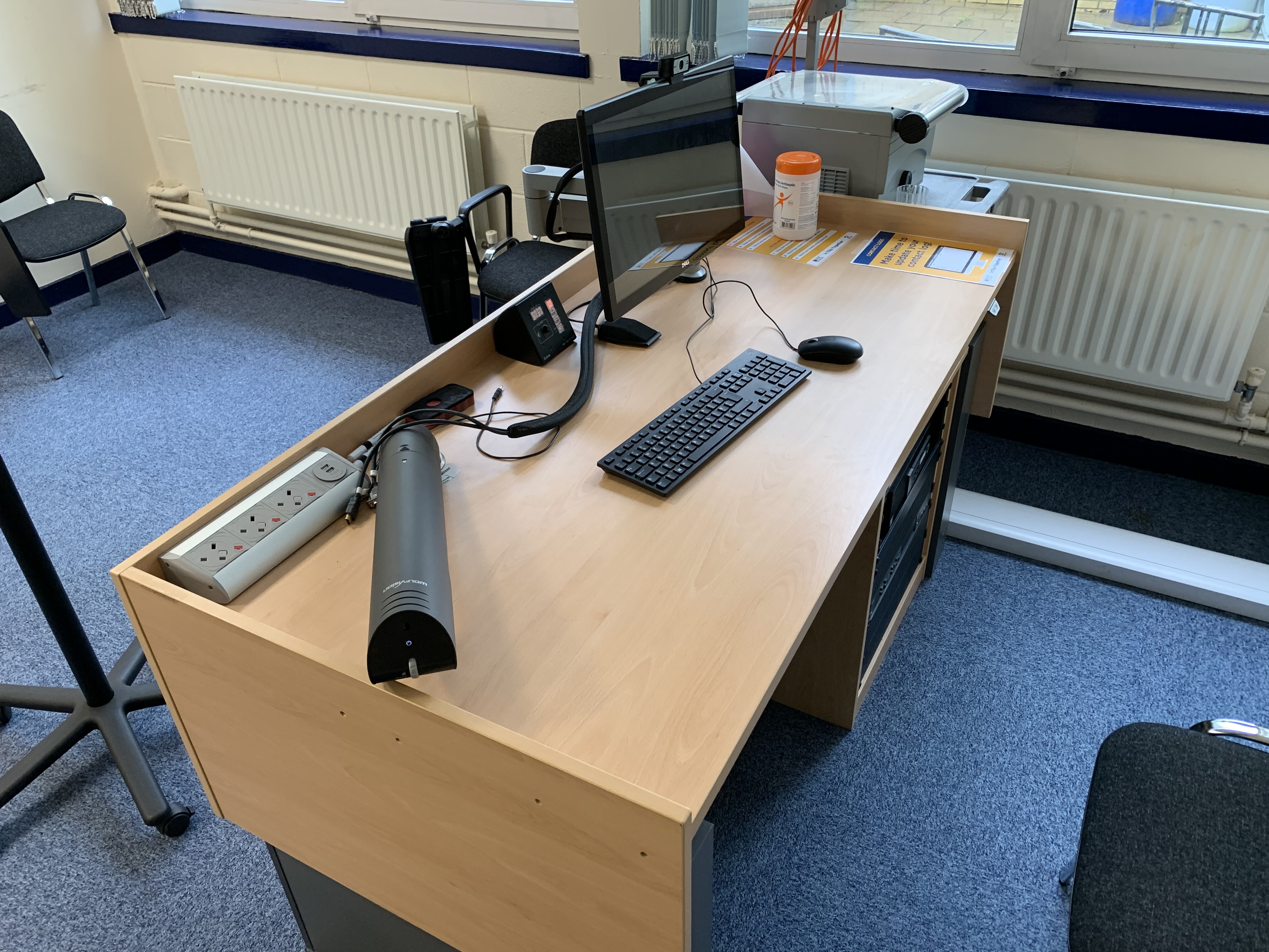 Photo of the desk in Enterprise Centre G.03