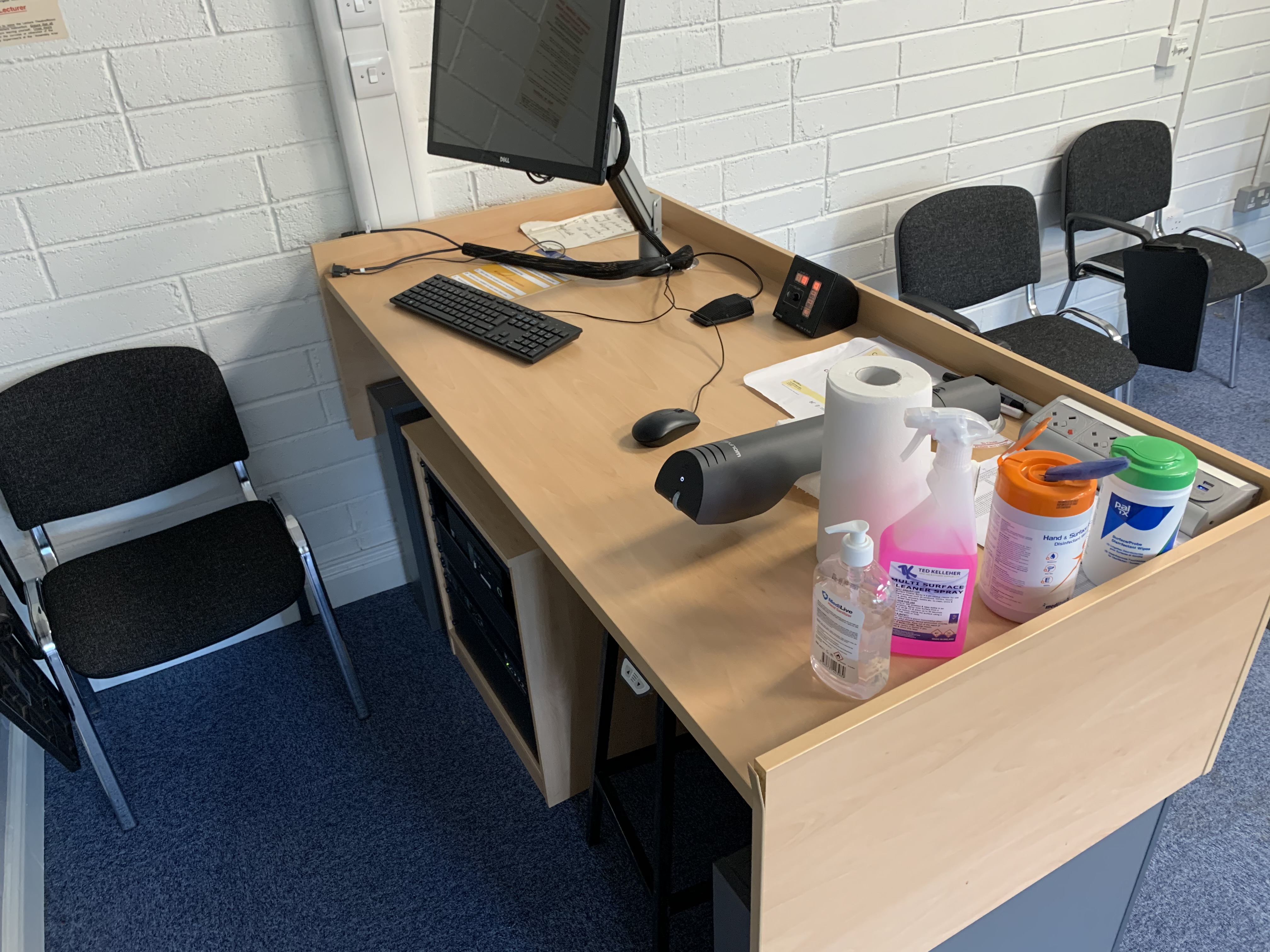 Photo of the desk in Enterprise Centre G.06