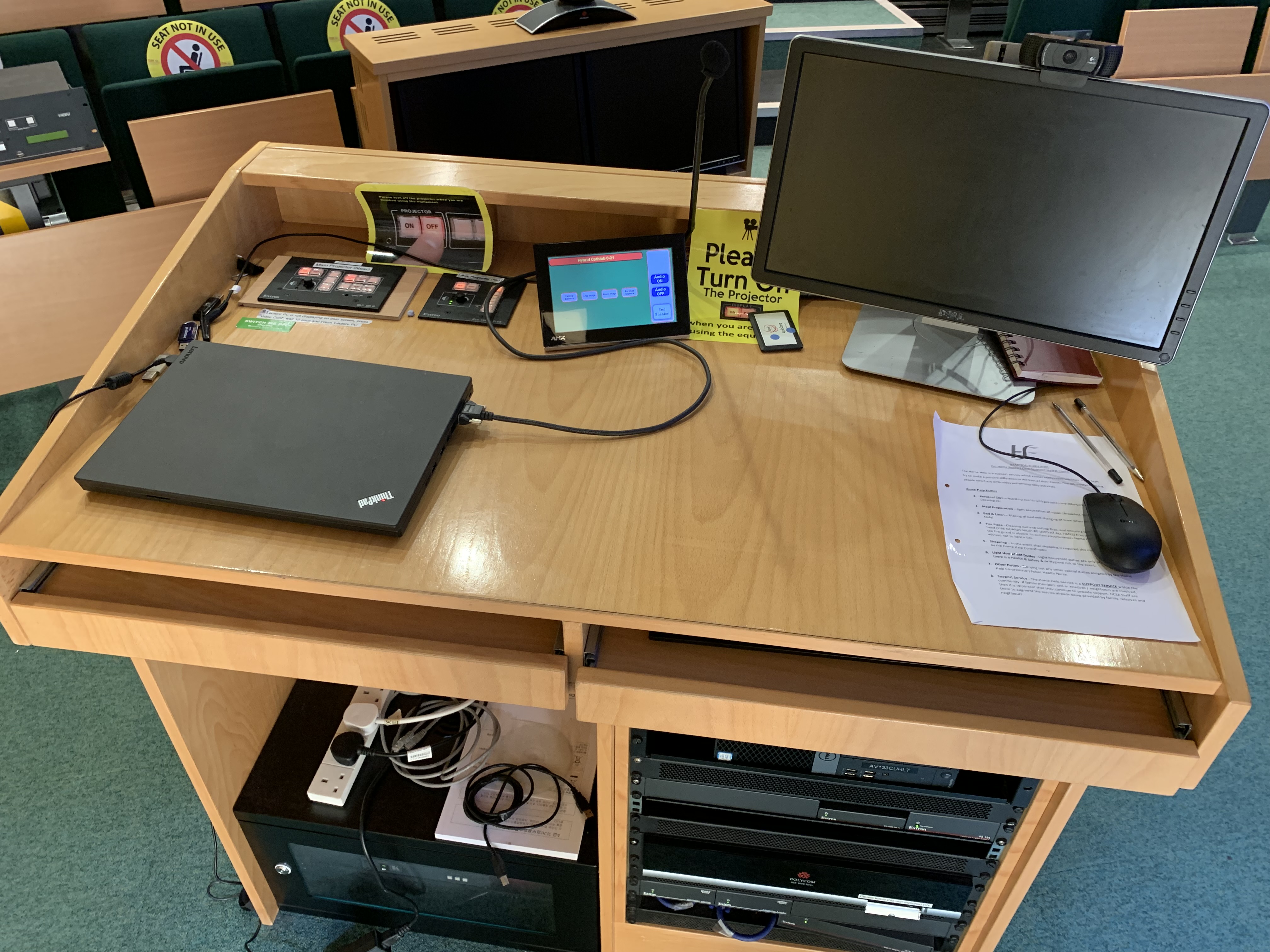 Photo of the desk in Cork University Hospital LT