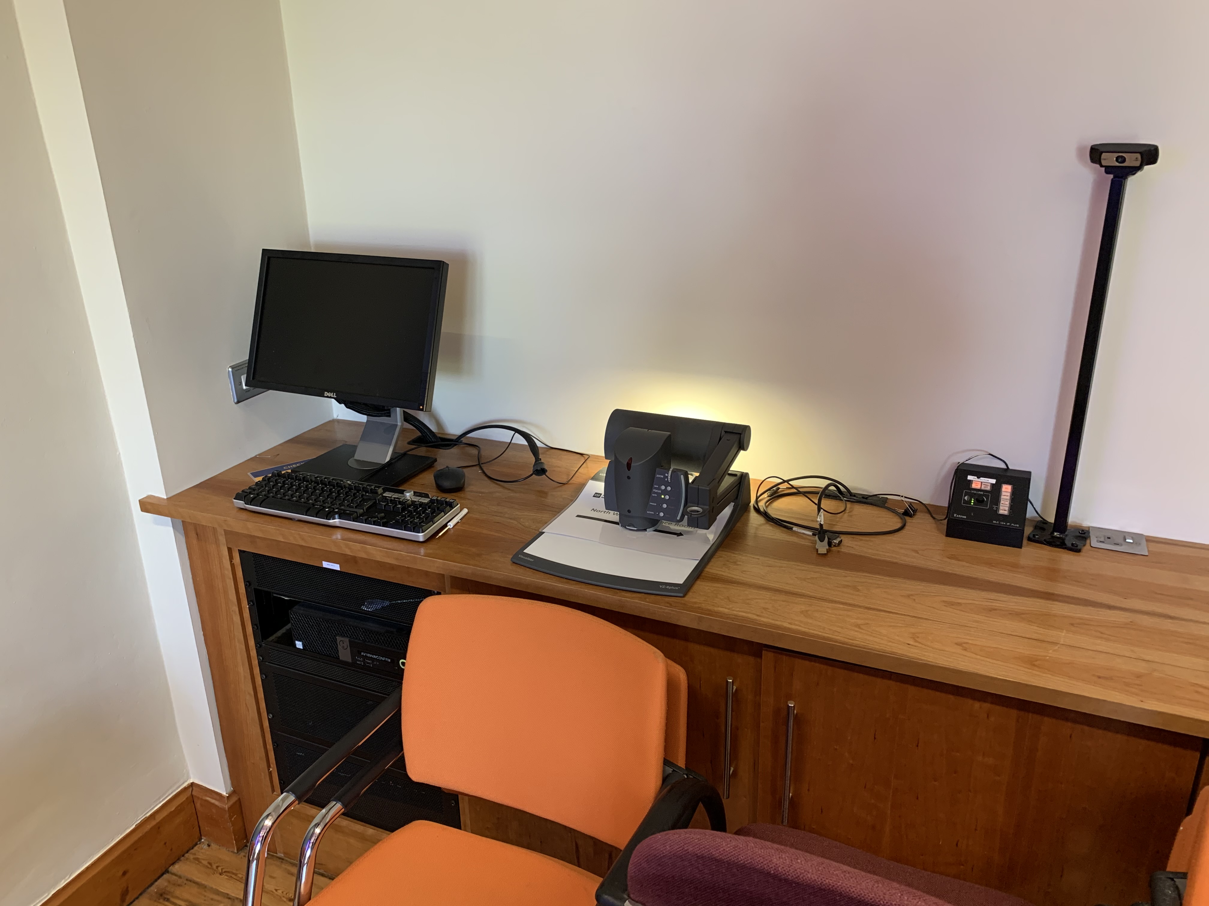 Photo of the desk in North Wing Conference Room