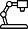 Stylised icon of a document camera