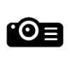 Stylised icon of a projector