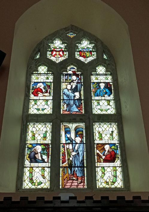 The Harkness Memorial Window in the Aula Maxima, University College Cork, was installed in 1880.