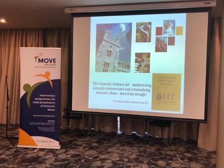 Photo of presentation given by Professor Louise Crowley at MOVE Ireland 30th Anniversary Conference