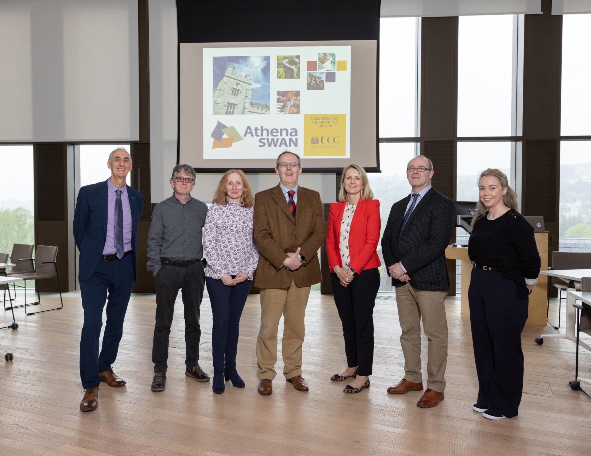 Members of the School of Clinical Therapies, the School of Mathematical Sciences and the School of Computer Science and Information Technology with the Deputy President and Registrar.