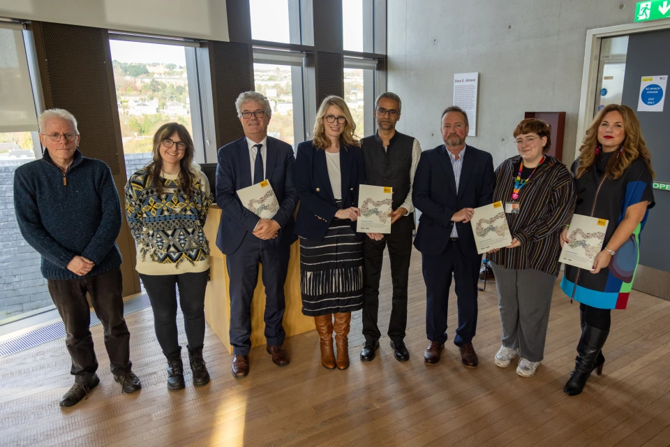 Launch of EDI Framework, President, EDI Director and others holding the framework document