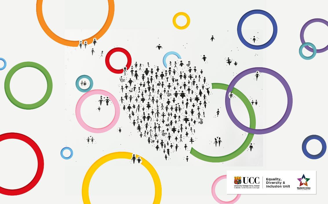 graphic with coloured shapes and a stylised figures in a crowd in the shape of a heart