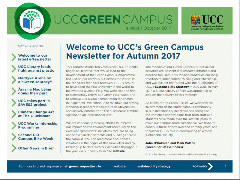Green Campus Newsletter – Autumn 2017
