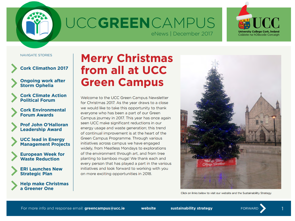 Green Campus Newsletter – Christmas 2017