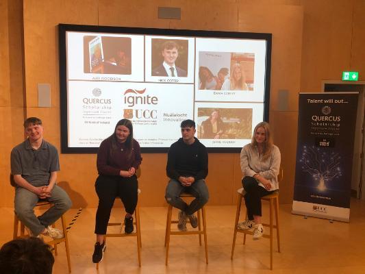 Quercus Innovation/Entrepreneurship Scholars give Q&A session