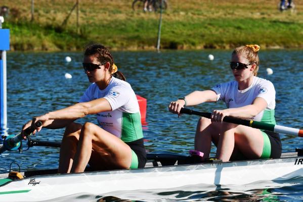 Emily in the Women's Pair Final at European Rowing Championships