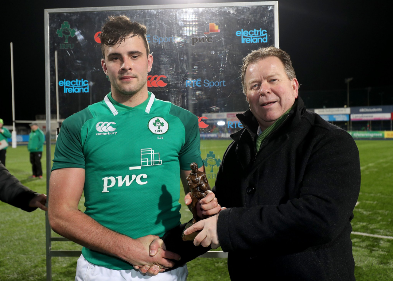 Jack O'Sullivan Ireland U20 Six Nations Man of the Match