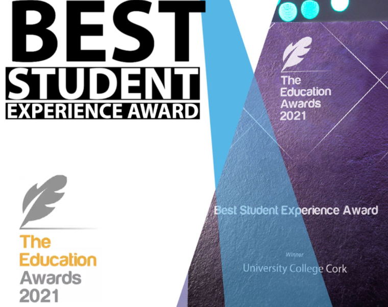UCC wins Best Student Experience Award (2nd year in a row)
