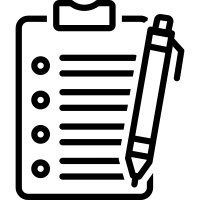 Icon with application form and pen
