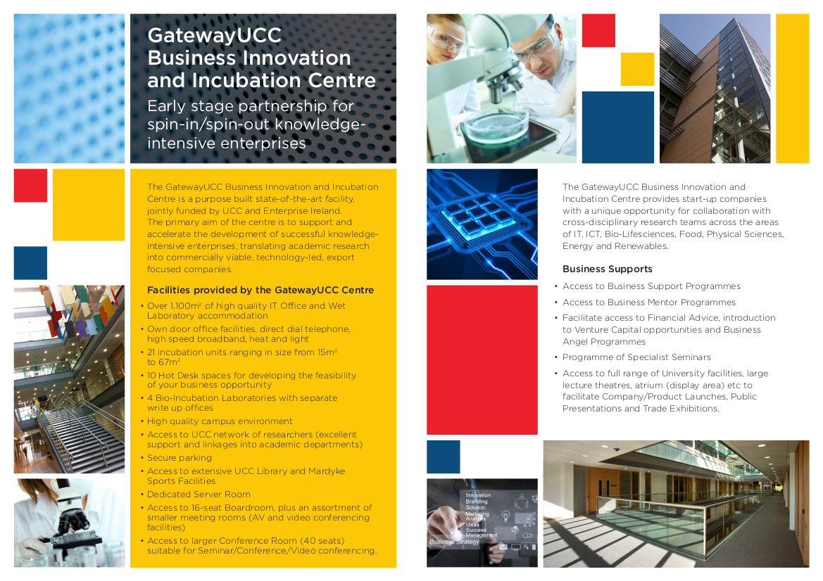 Reverse of the four page GatewayUCC A5 brochure