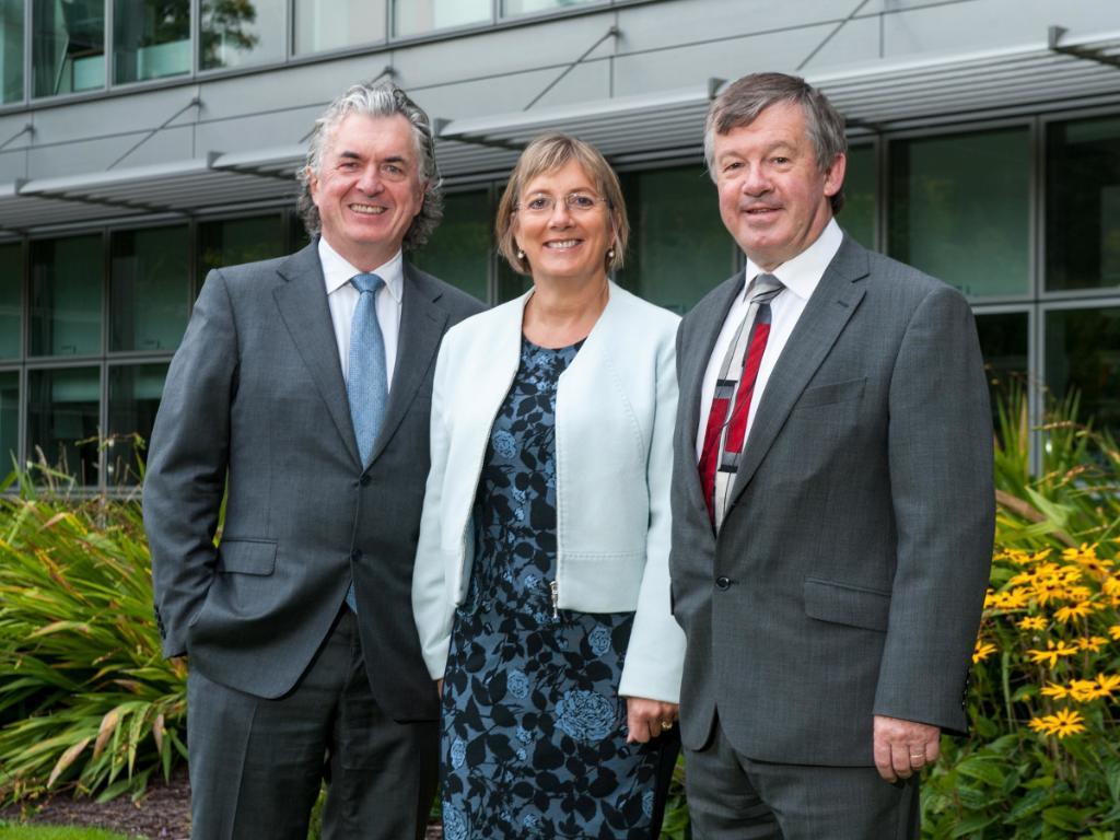 Terence O Rouke Chairman, EI and Julie Sinnamon CEO EI with President Michael Murphy, UCC at the Enterprise Ireland Board and Tour of UCC Industrial Engagement Centre.