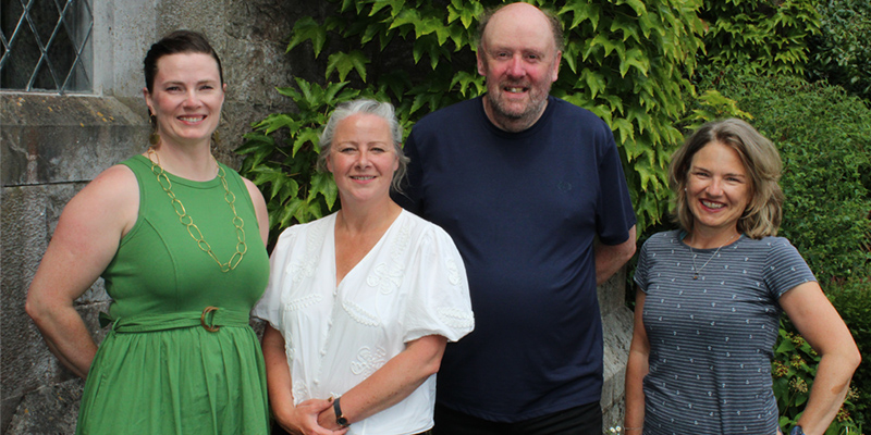 Photo (L-R): Maeve Murphy, Commercialisation Executive in UCC Innovation; Ciara O'Halloran, CityLabs Programme Officer at UCC; Dr. Martin Galvin, UNIC Centre for City Futures co-lead, Simone O'Rourke, UNIC Project Manager.