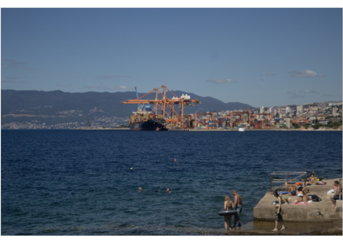 Photograph of a sunny harbour in Rijeka, Croatia
