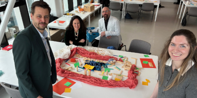 (L-R): Mathias Reckmann (EUR), Dr Jean van Sinderen-Law (UCC), Prof. Yvon Bonenfant (UCC), Aoife Dowling (UCC)