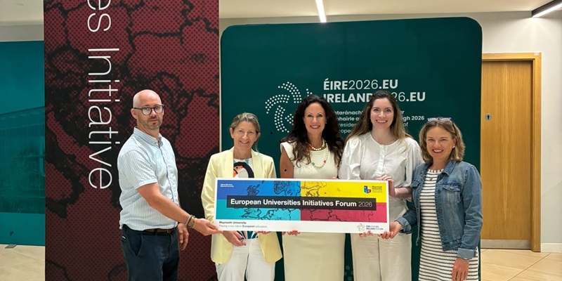 UNIC UCC's delegation at the EUI Forum in Maynooth on July 09-10: (L-R) Lorcan Griffin, Prof Ursula Kilkelly, Dr Jean van Sinderen-Law, Aoife Dowling, Simone O'Rourke