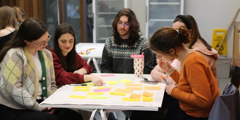 Students taking part in UNIC Dialogues event held in the Student Hub on March 19 