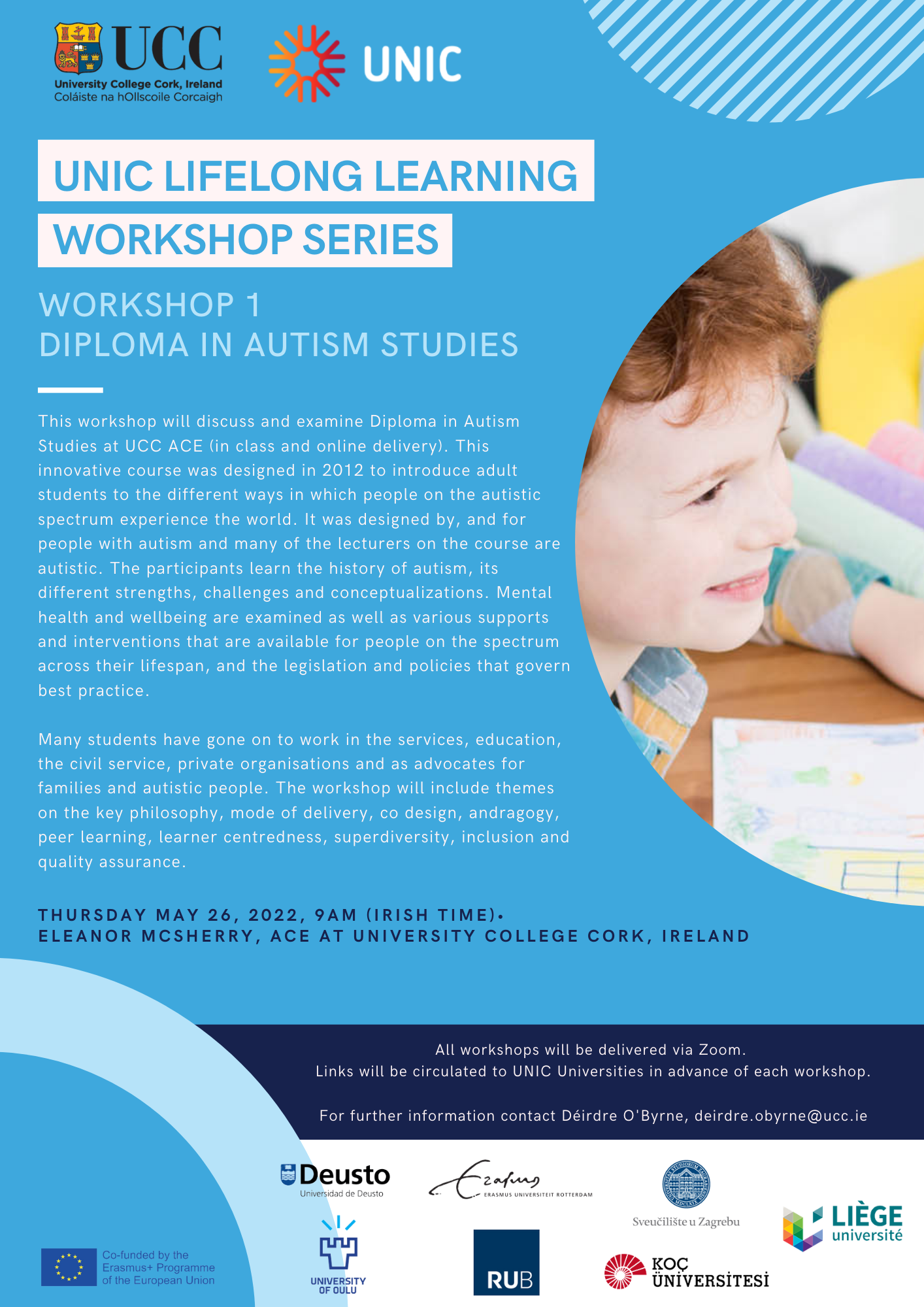 Poster for the autism workshop