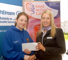 Arts Student presented with Gradam na Gaeilge 2008