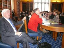 Minister for Education and Science, Mr Batt O'Keeffe, attends session of Teaching and Learning course at UCC